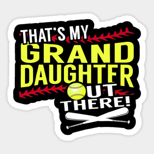 My Granddaughter - Baseball and Softball Grandpa & Grandma Sticker